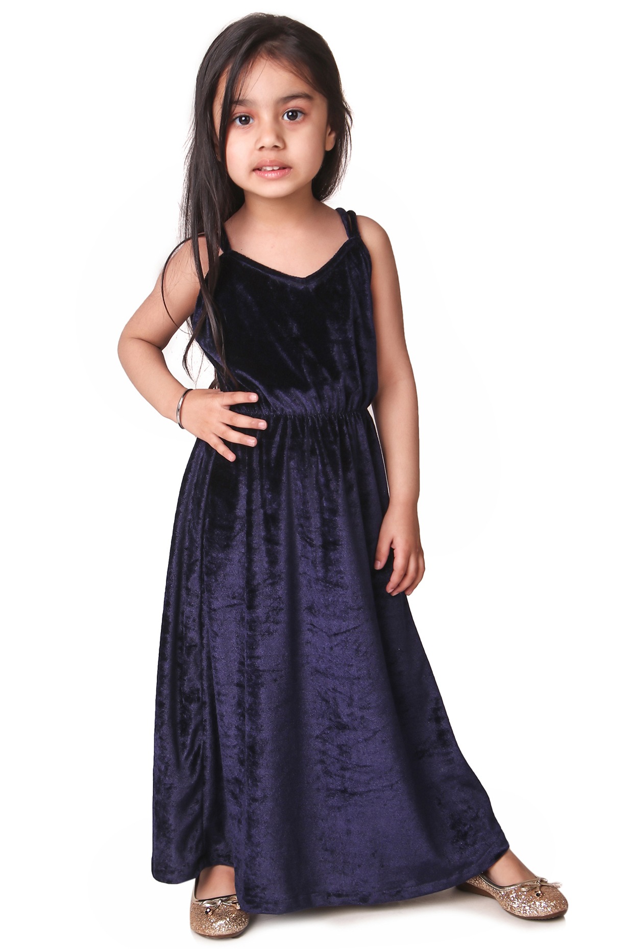 Blue Velvet Gown for Young Girls #37324 | Buy Online @ DesiClik.com, USA